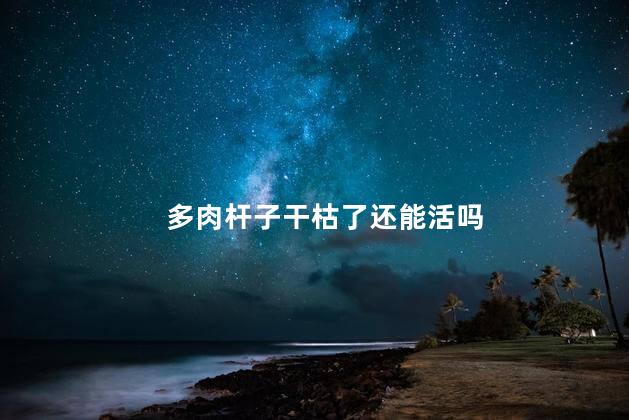 多肉杆子干枯了还能活吗