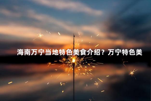 海南万宁当地特色美食介绍？万宁特色美食：味蕾大醇熟