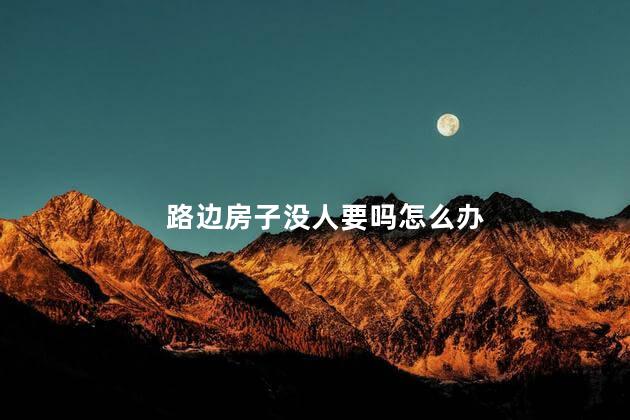 路边房子没人要吗怎么办