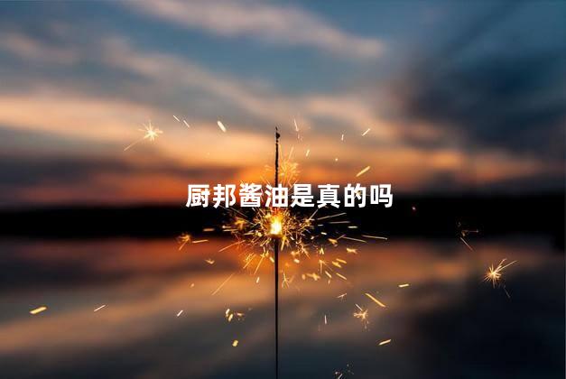 厨邦酱油是真的吗