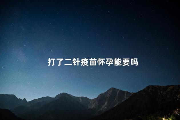 打了二针疫苗怀孕能要吗