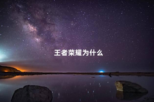 王者荣耀为什么