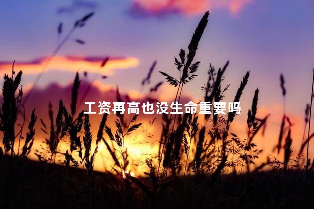 工资再高也没生命重要吗