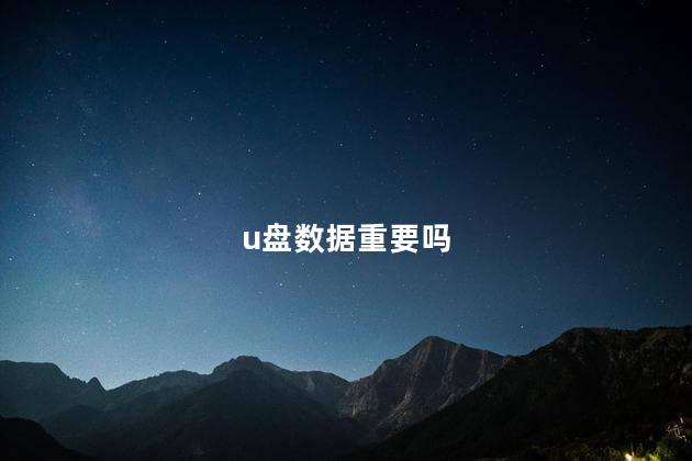 u盘数据重要吗