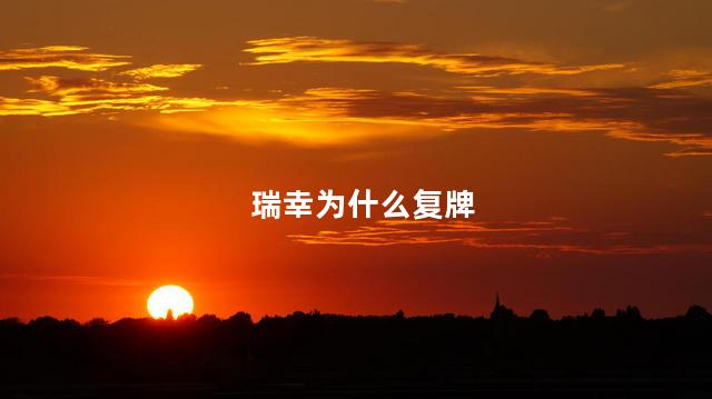 瑞幸为什么复牌