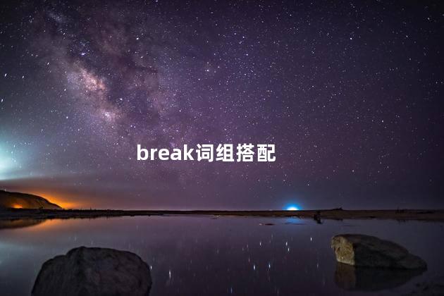 break词组搭配