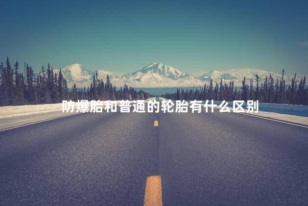 防爆胎和普通的轮胎有什么区别